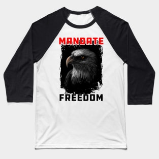 Mandate Freedom Essential, American Eagle Red and white design Baseball T-Shirt